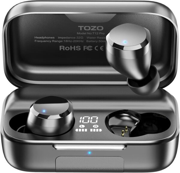 71bvKTtVriL._AC_SL1500_ TOZO T12 Pro Wireless Earbuds Review Bluetooth Headphones with Noise Cancelling and aptX Sound